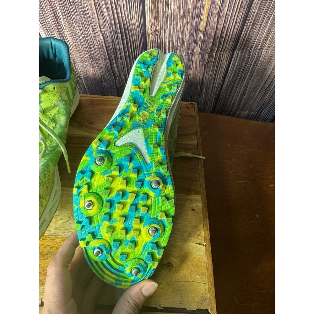 Hoka Crescendo XC Running Spikes Mens 10 Womens 11.5 Green Teal 1141272 LLC - Picture 7 of 9